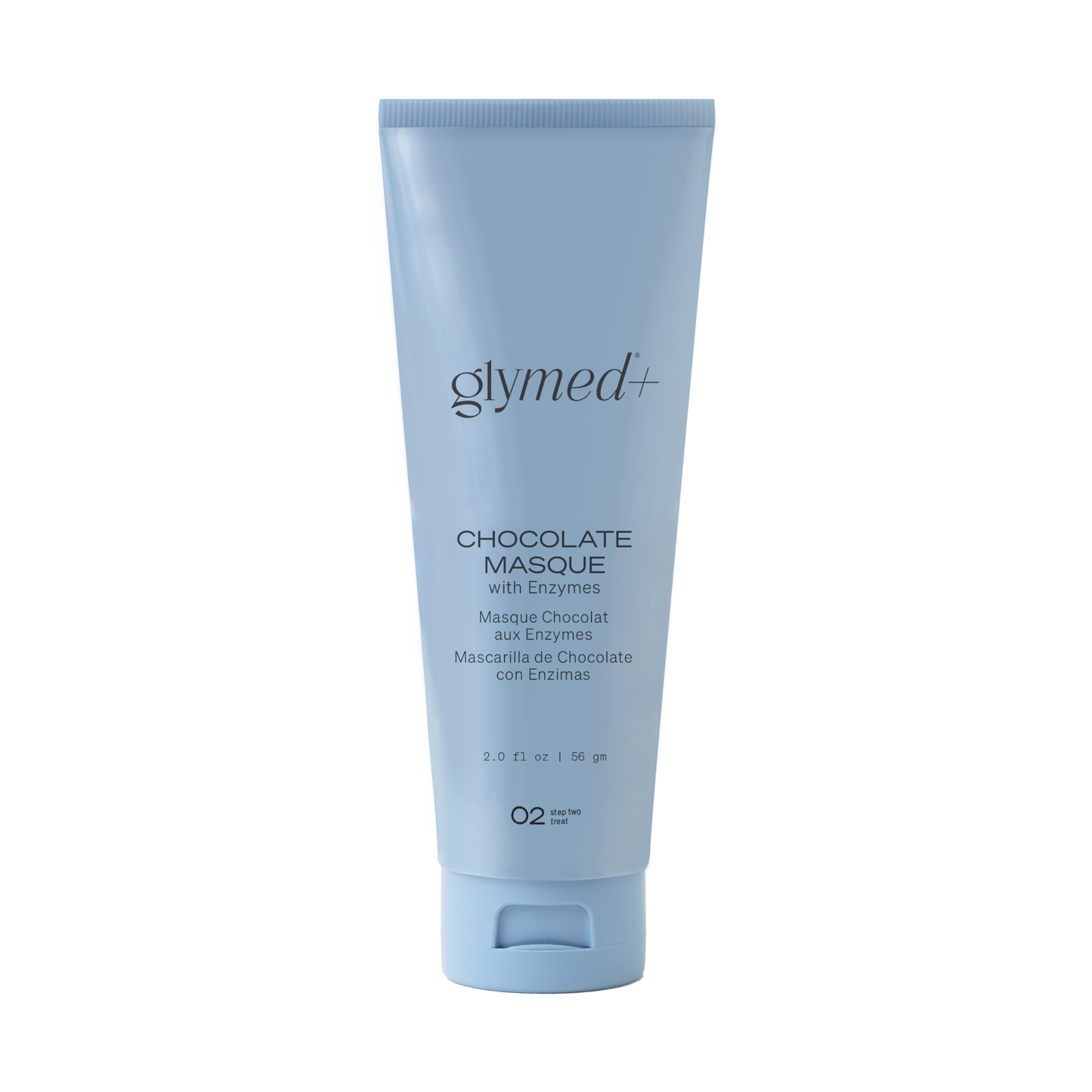 Glymed+ Chocolate Masque tube on a white background