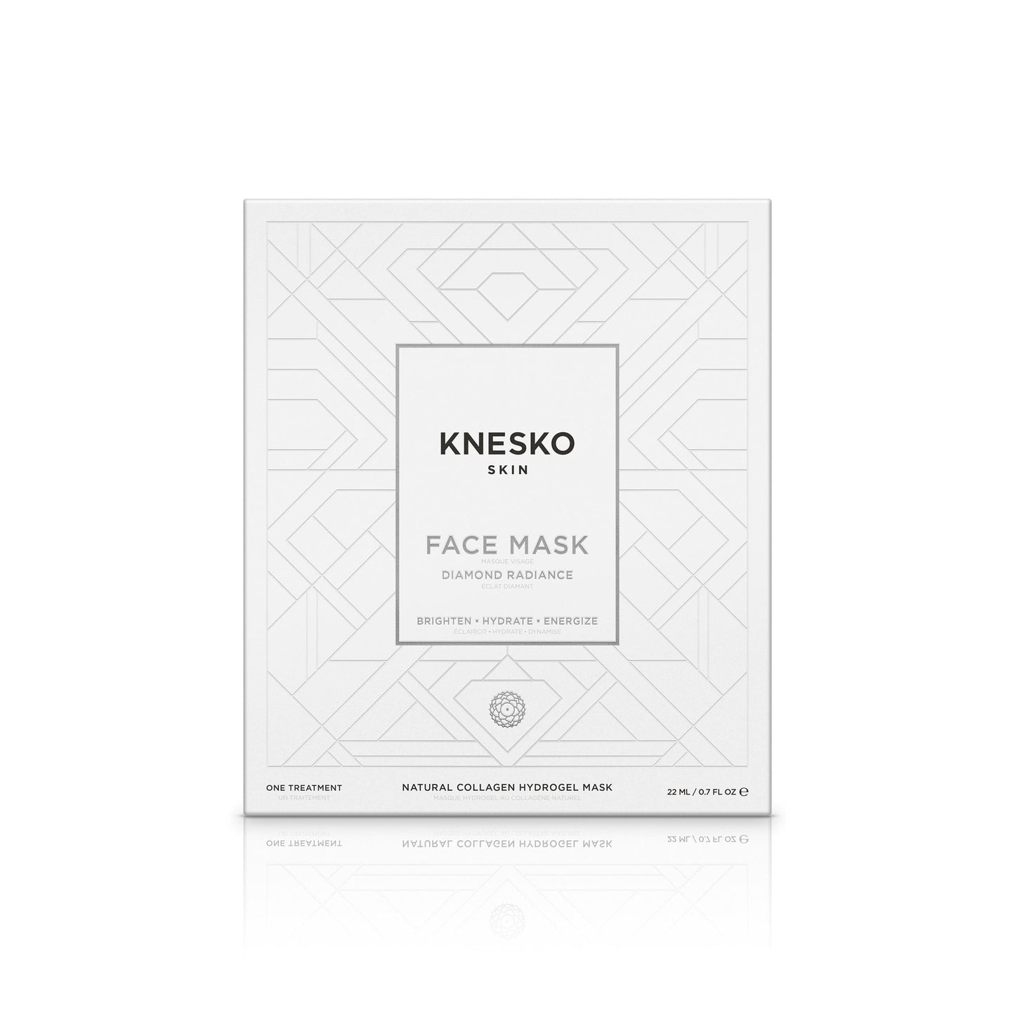Knesko face mask packaging on a white background