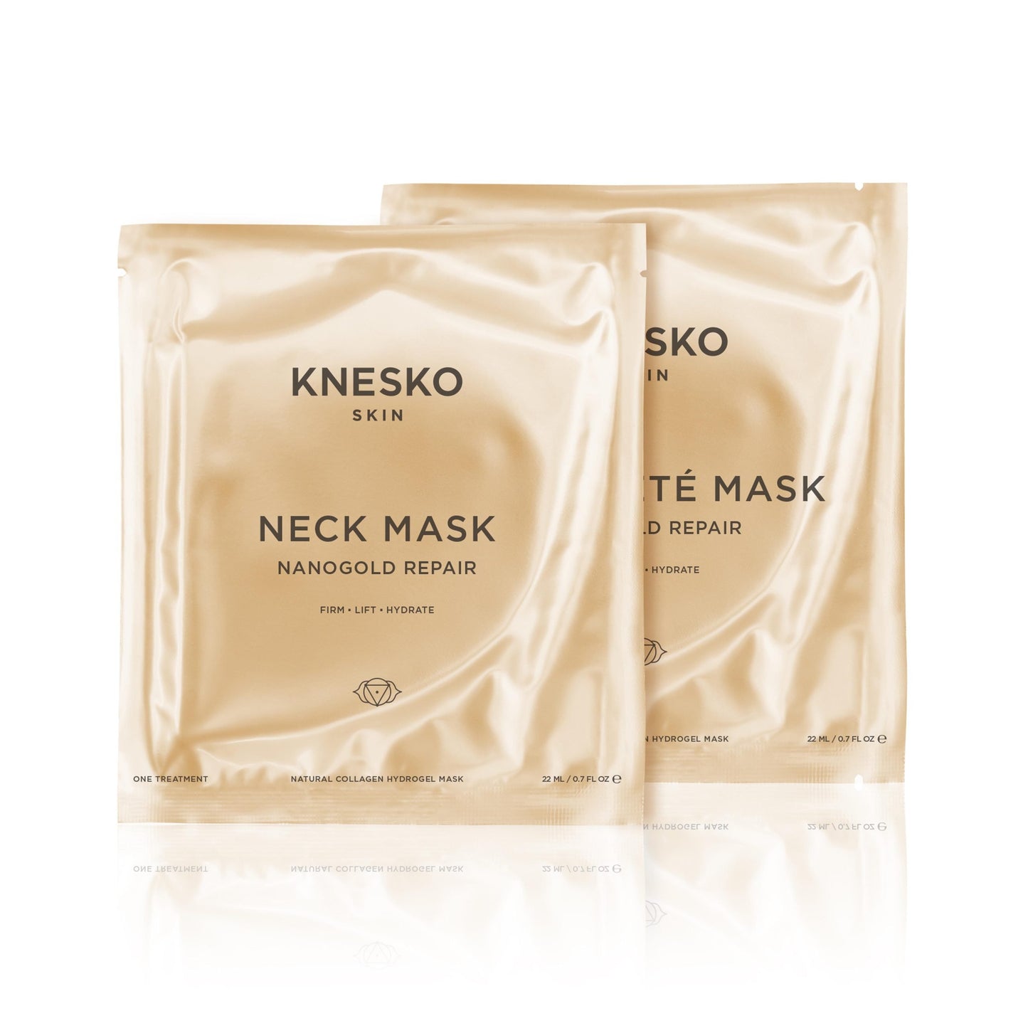 Two Knesko neck masks on a white background