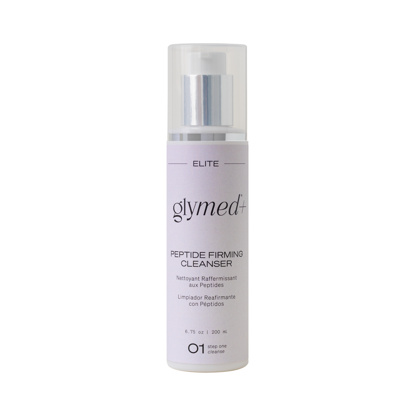Glymed Peptide Firming Cleanser bottle on a white background