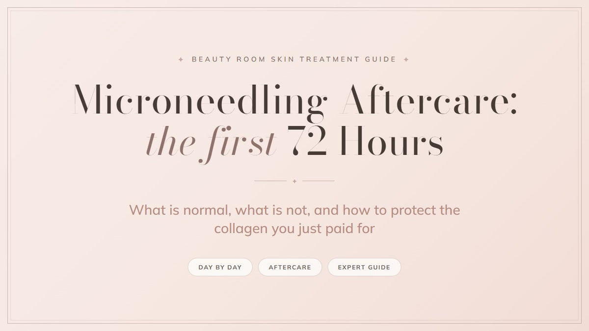 Microneedling aftercare guide cover, Beauty Room Skin Treatment Guide