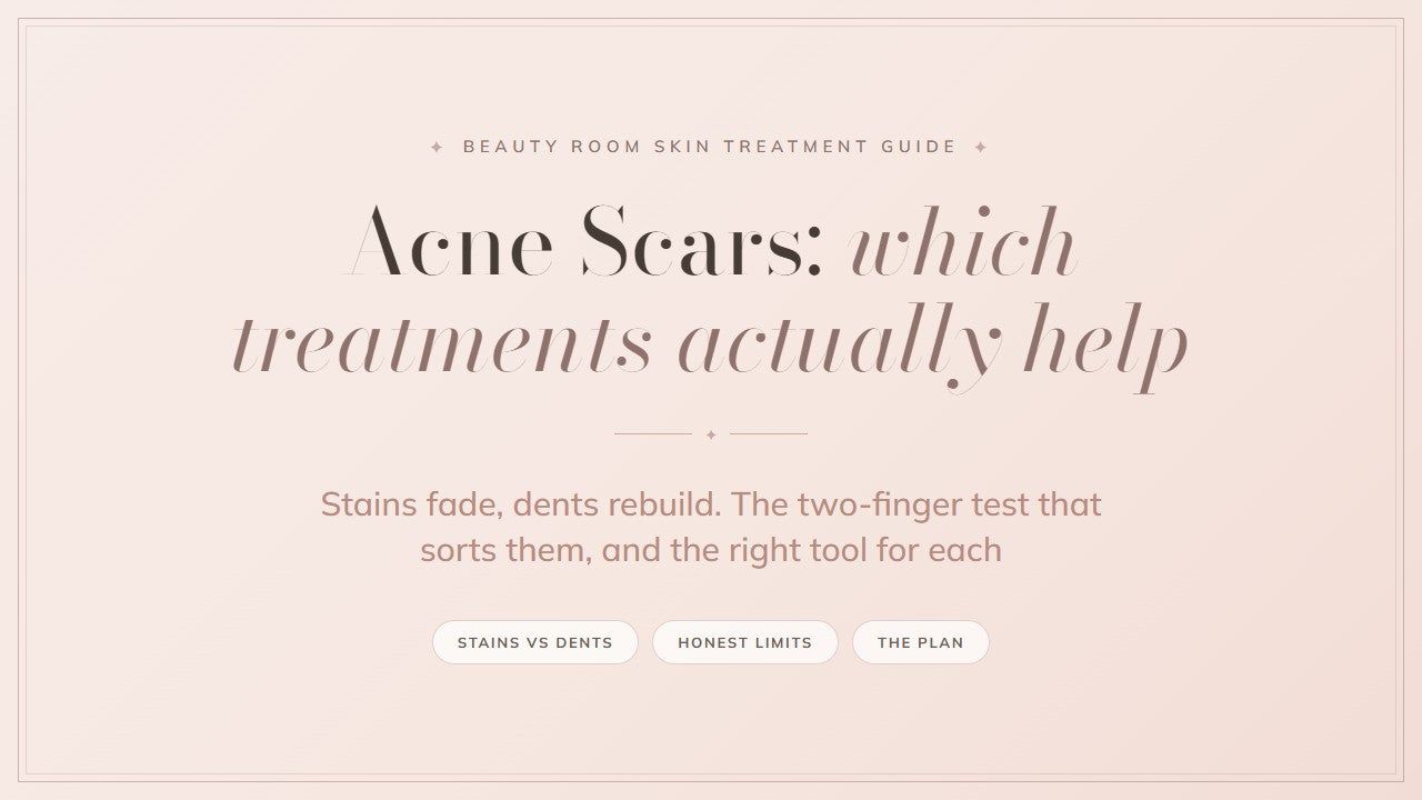 Acne scar treatments guide cover, Beauty Room Skin Treatment Guide