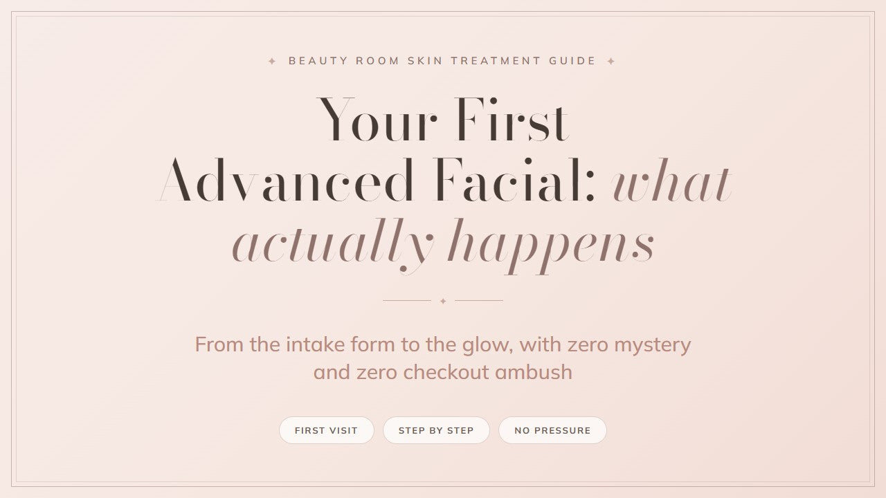 First advanced facial guide cover, Beauty Room Skin Treatment Guide