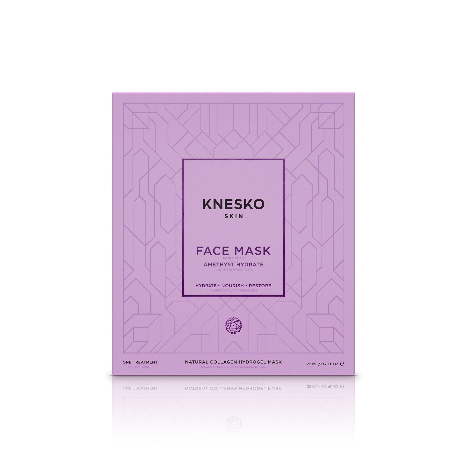 Knesko face mask packaging on a white background