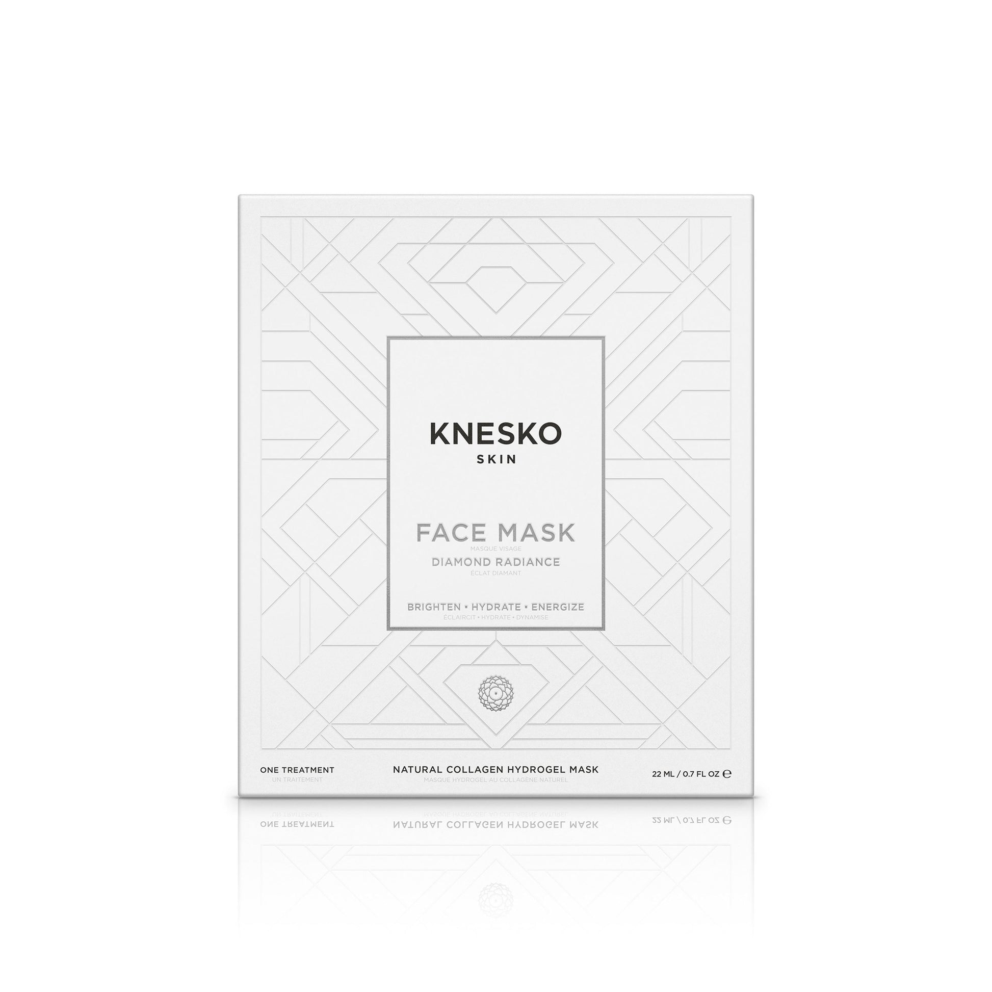 Knesko face mask packaging on a white background