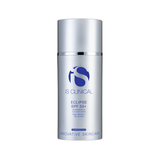 IS Clinical Eclipse SPF 50+ skincare product on a white background