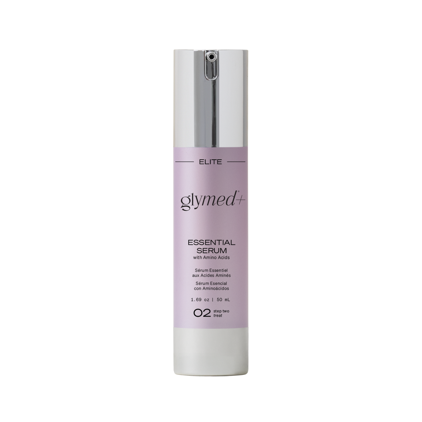 Glymed Essential Serum bottle on a white background