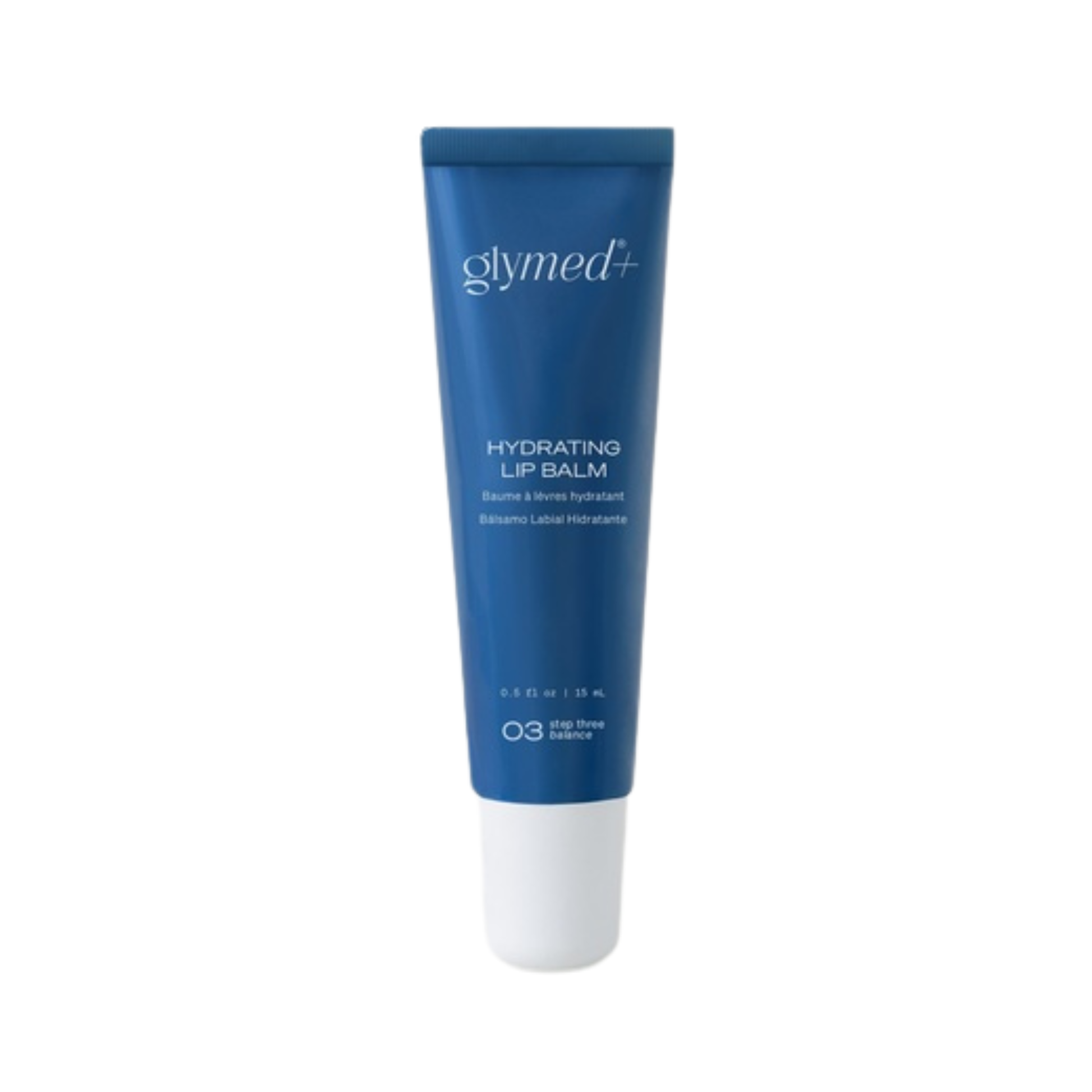 Glymed Hydrating Lip Balm tube on a white background