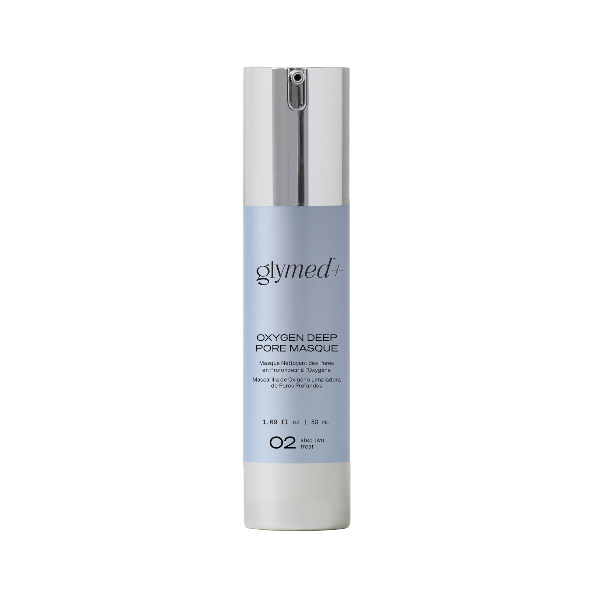 Glymed Oxygen Deep Pore Masque bottle on a white background