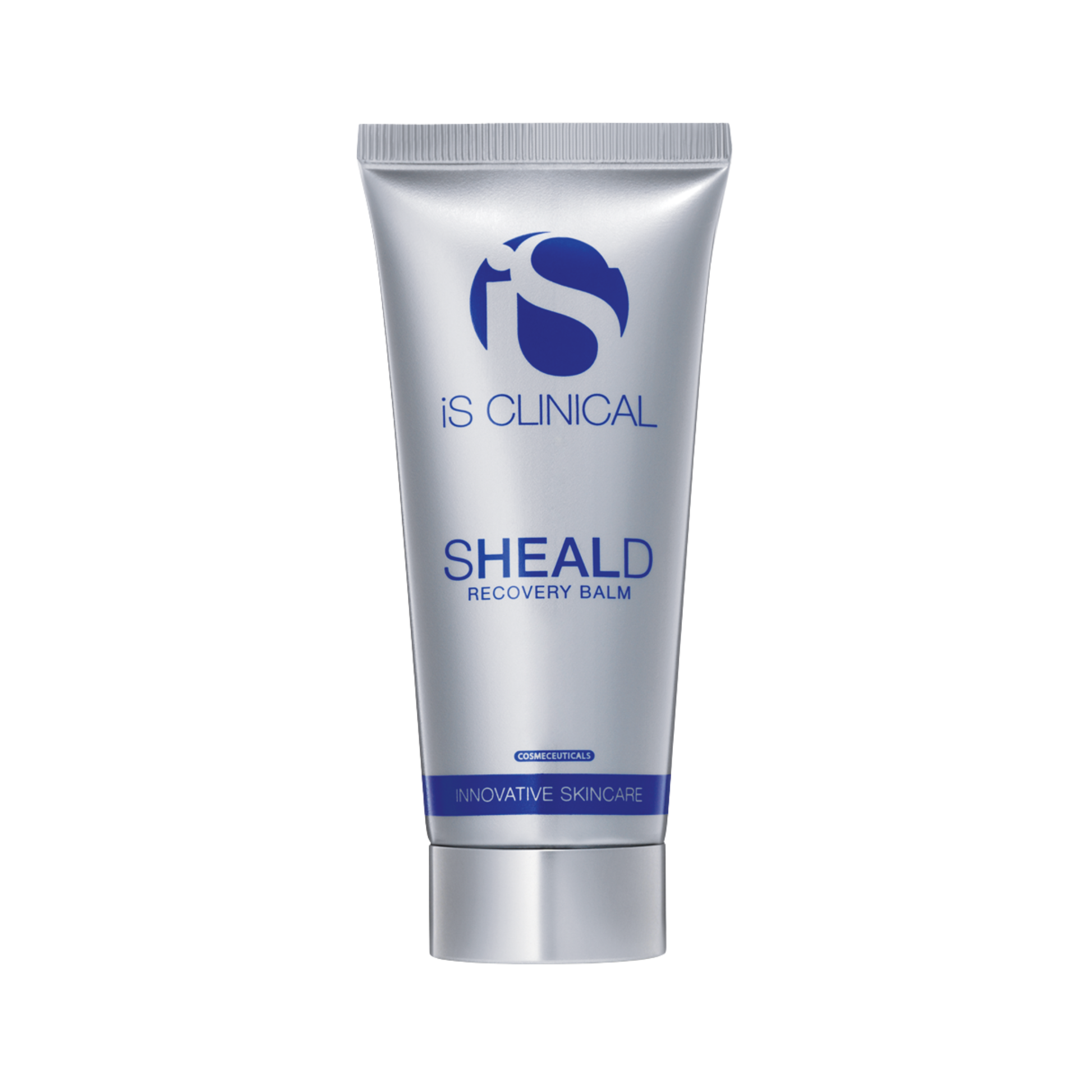 iS Clinical SHEALD Recovery Balm tube on a white background