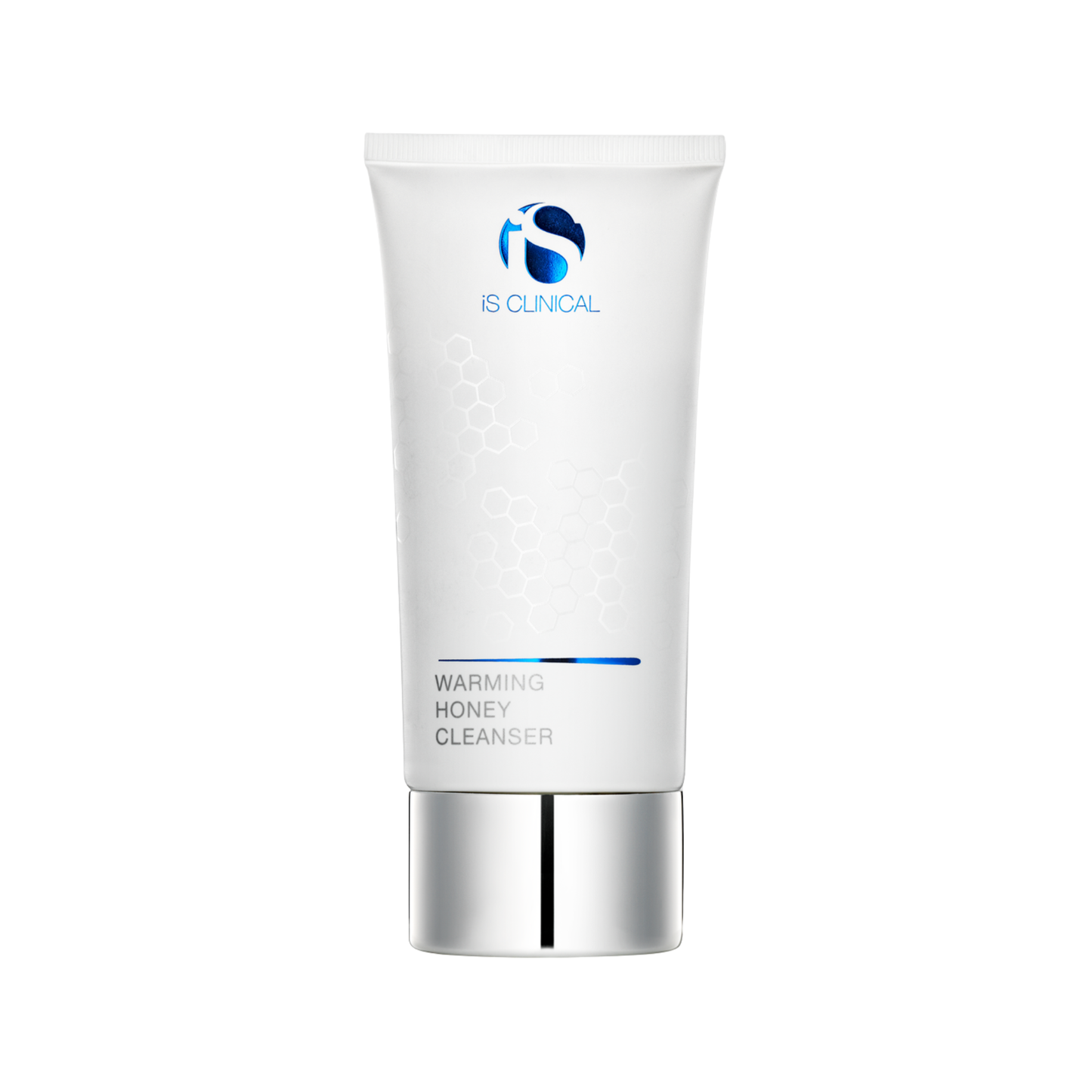 Skincare cleanser tube with IS Clinical logo on a white background